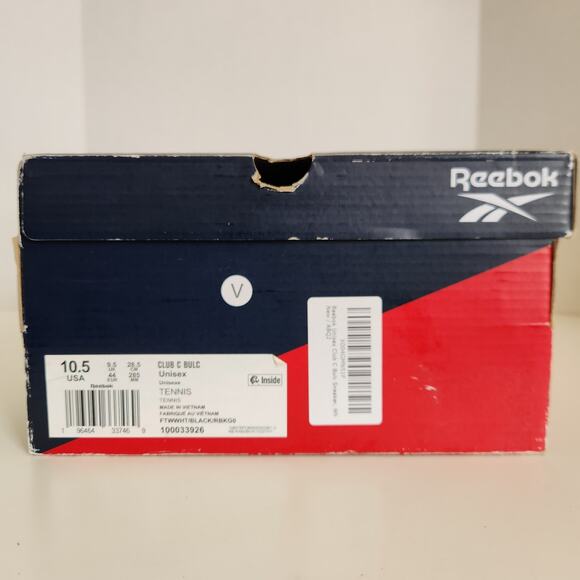 Reebok Unisex Club C Bulc Shoes, White/Black/Gum, Men\'s 10,5 main image 4